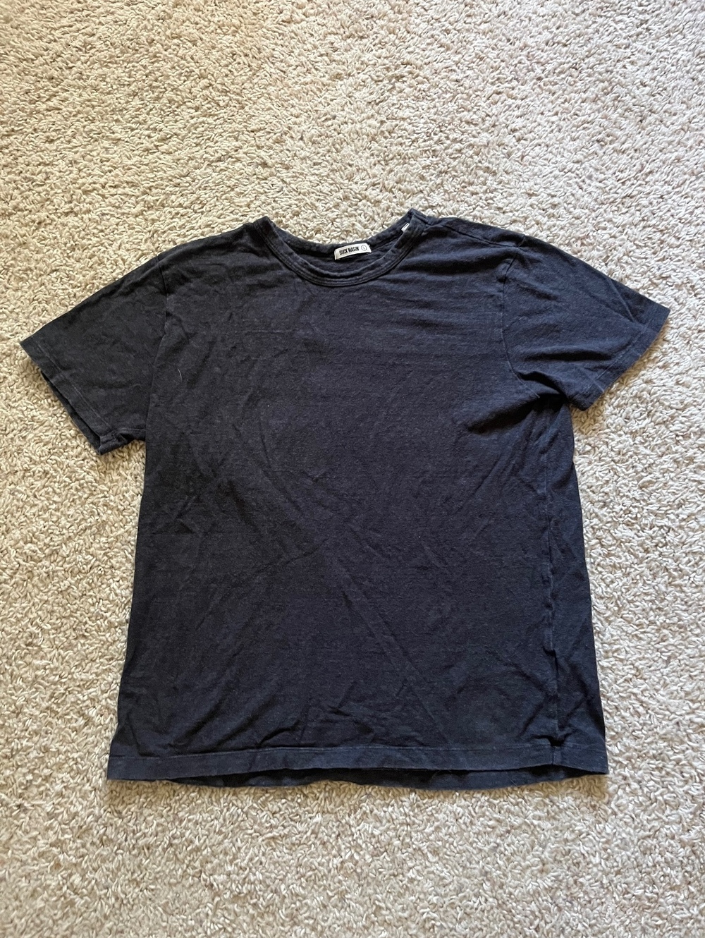 Buck Mason Soft Charcoal Tee Size L